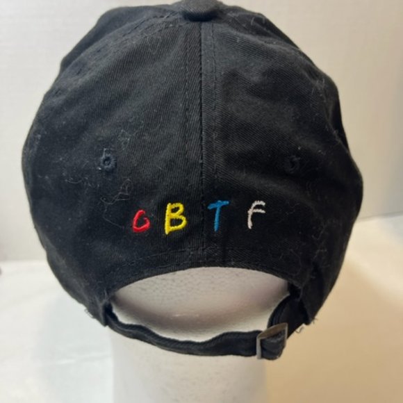 Real Friends Black Embroidered Adj Baseball Cap Hat - Picture 3 of 7